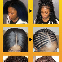 African Biotin Braid gel 100g Edges Control Twist Gel Tames Frizz & Edges Jojoba Oil Styling Braiding Gel Anti Hair Loss Wax，Loc