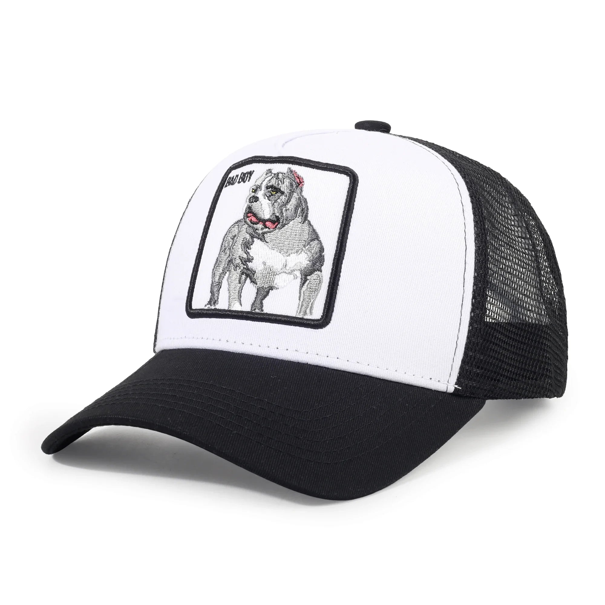 Men's Cartoon Animal Embroidered Baseball Caps Male Snapback Mesh Hats Hip Hop Caps for Men Female Outdoor Mesh Sun Hat