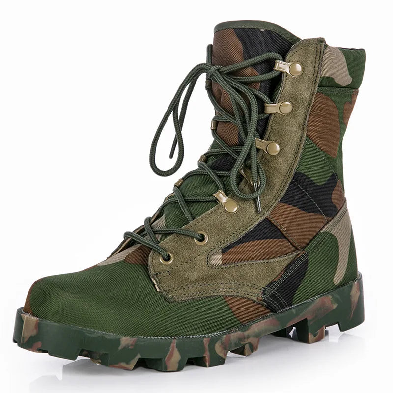 37-48 Training Boots Outdoor Hiking Climbing Shoes Green High Top Desert Boots Work Security Shoes