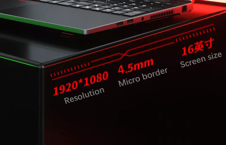 16.1 Inch Gaming Laptop Computer RTX4050 6G Intel Core i9-13900H i5-12450H windows11 por Max 64GB 2*DDR5 2*M.2 NVME 4TB SSD WiFi