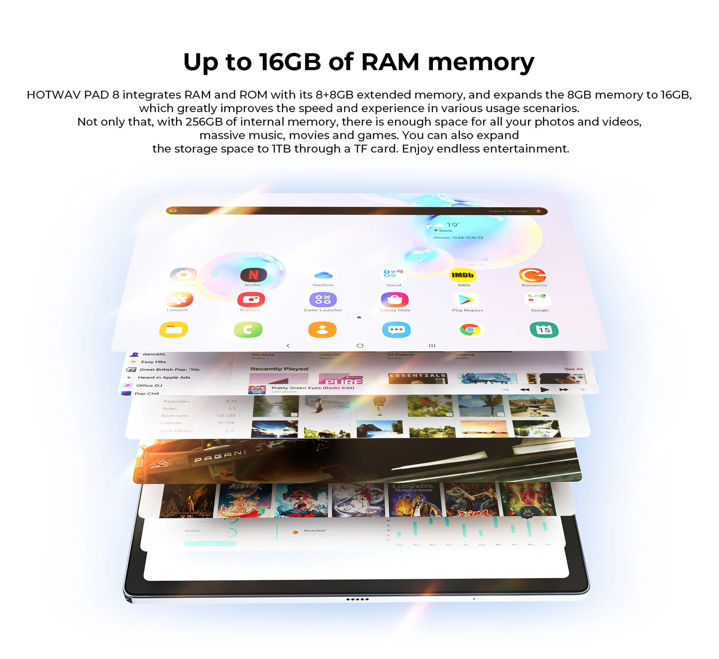 [Clearance Sale] HOTWAV Pad 8 Tablet 10.4'' 2K Large Display 7.7mm Pad 8GB 256GB 7500mAh Massive Battery Android 13 Tablet PC