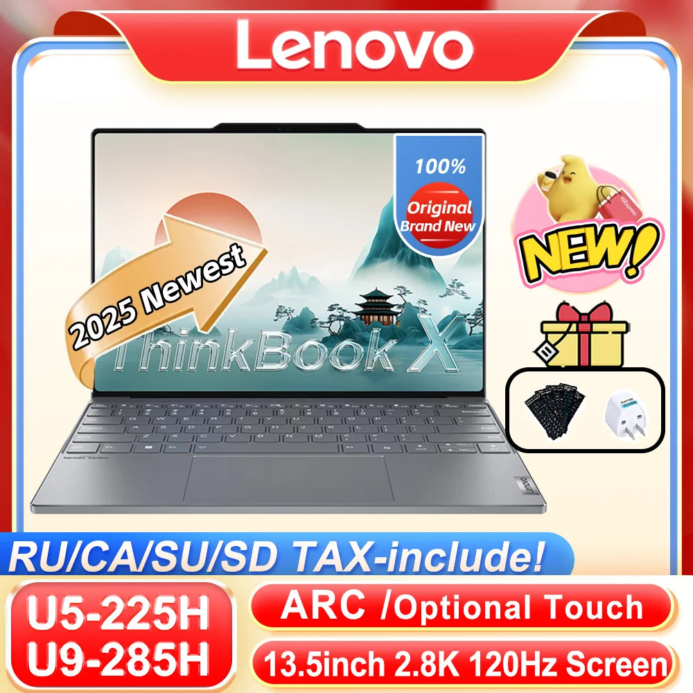 【2025 New】Lenovo ThinkBook X 32G+1T Ultra5/Ultra9/ARC 13.5inch 2.8K 120Hz （Optional Touch Version）