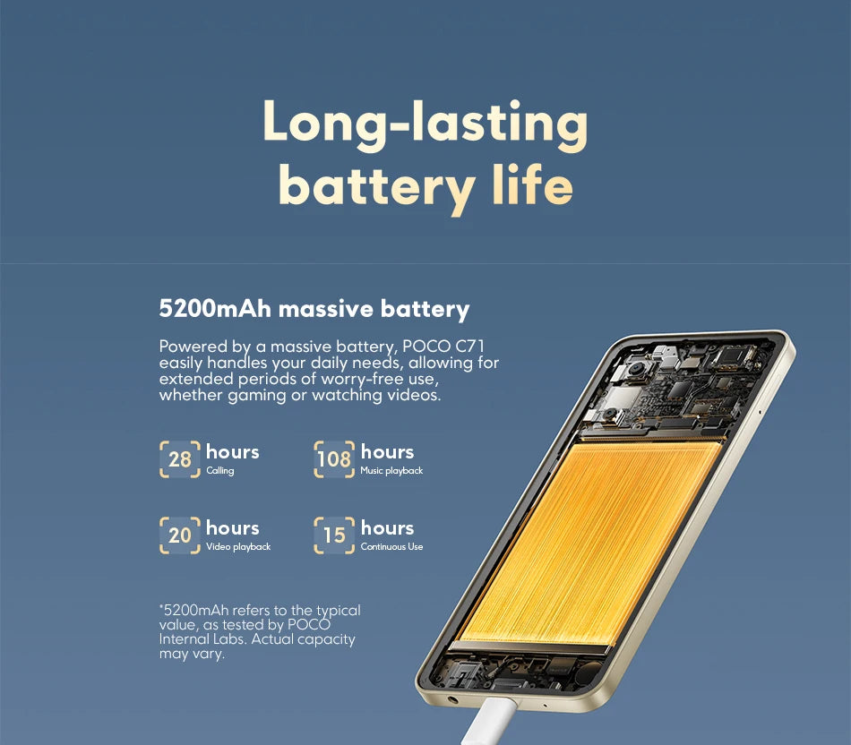 POCO C71 Global Version UNISOC T7250 processor 32MP AI dual camera Immersive 6.88” display 15W fast charging AI face unlock