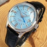 Tandorio 200M Water Resistant Dive NH34 GMT Cream Black Dial Automatic Watch Men Sapphire Polished Case Glass Back Montre hommes