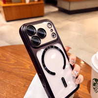 17ProMax Cases Original Soft Magsafe Case for iPhone 17 Pro Max iPhone17 ProMax Transparent Lens Film Wireless Charging Cover