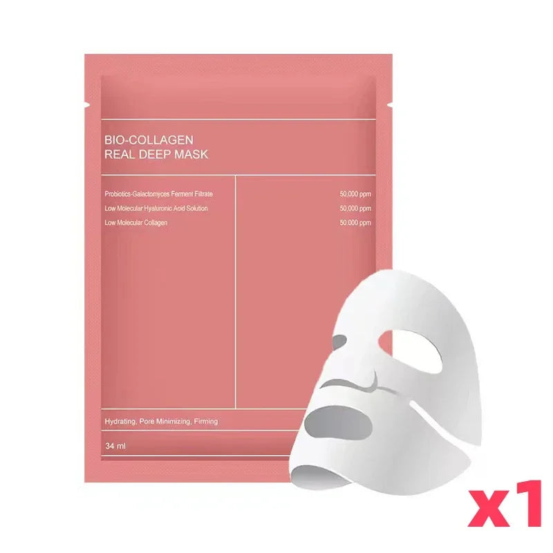20/10/5/1PC Bio Collagen Face Mask Shrink Deep Hydrating Overnight Mask Moisturizing Refreshing Brightening Face Skin Care