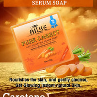 AILKE Pure Carrot Anti-Oxidation Serum Soap, Whitening, Clean Stains, Skin Brightening Soap Bar, With Vitamin C, For Body, Face