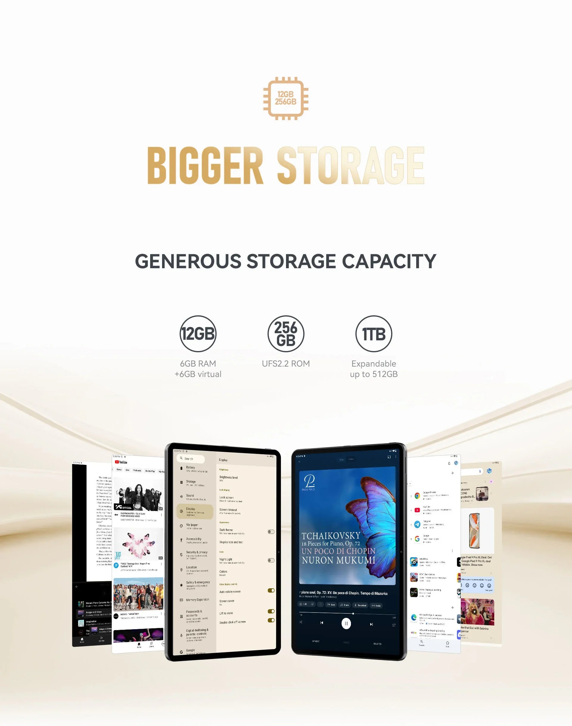 ALLDOCUBE iPlay 70 Pro Tablets 10.95 inch 2.5K 60Hz Display Helio G99 Octa 6GB+10GB RAM 256GB ROM Tablet PC 4G LET WiFi 7000mAh