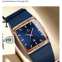 POEDAGAR Luxury Fashion Men Clock Stainless Steel Mesh Date Waterproof Luminous Man Wristwatch Quartz Casual Men's Watches Reloj