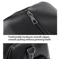 Retro New Short Trip Bag Large Capacity Sports Motorcycle Training Pu Waterproof Leisure Fitness Bag