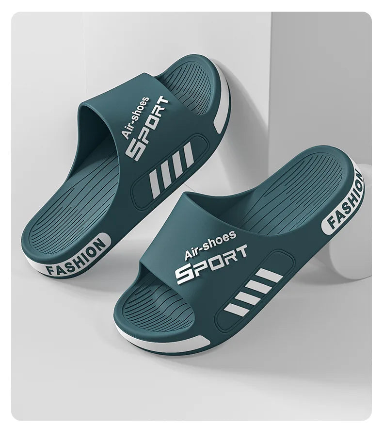 Fashion Men's Slippers Soft Sole Non-slip Men Flip Flops Comfortable Large Size Outdoor Beach Sandals Man Home Bathroom Slippers