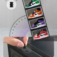 Transparent shoe box, hard box, magnetic storage, acrylic doll bag, hand-held storage box rack, front side opening shoe cabinet