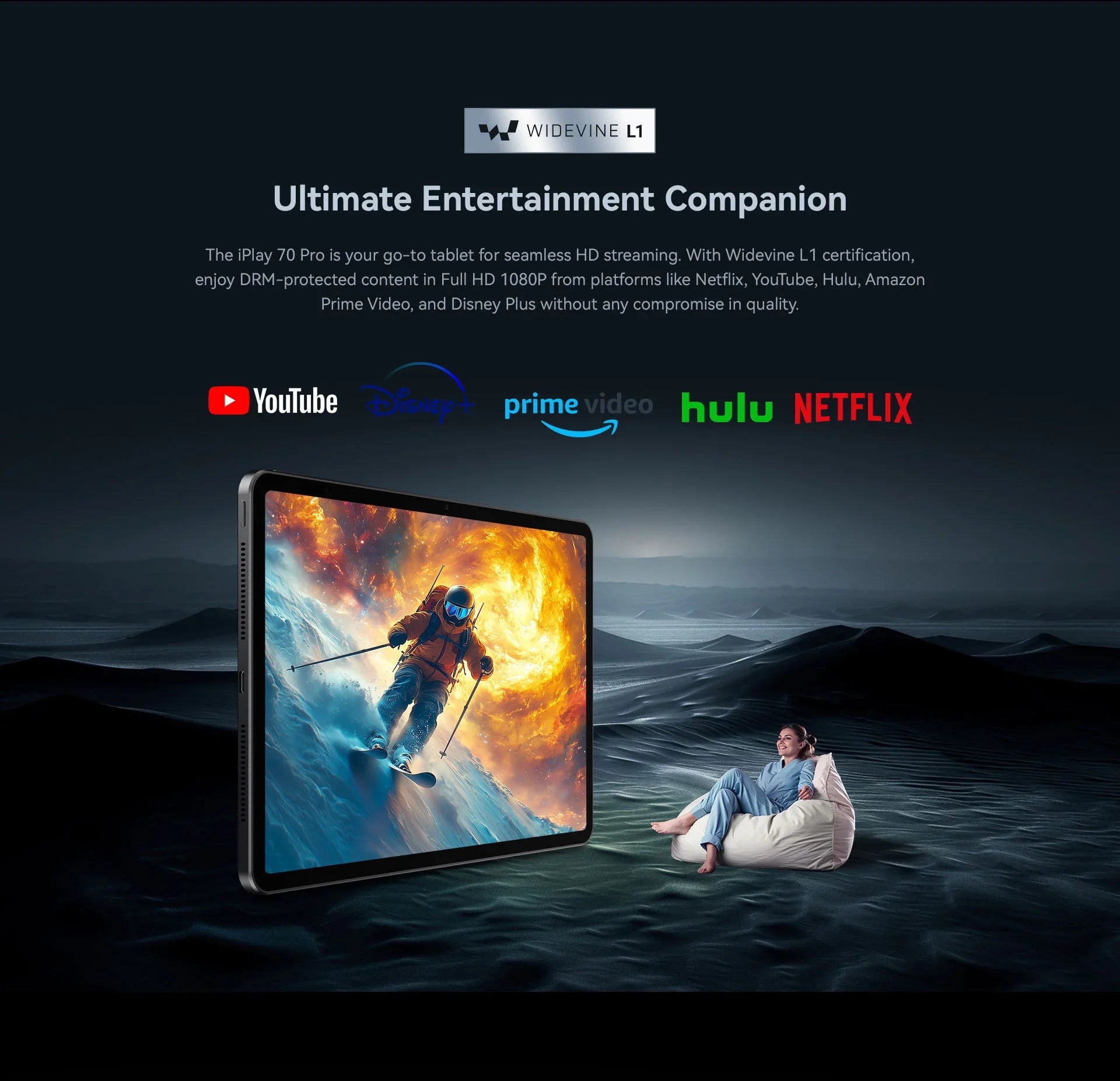 ALLDOCUBE iPlay 70 Pro Tablets 10.95 inch 2.5K 60Hz Display Helio G99 Octa 6GB+10GB RAM 256GB ROM Tablet PC 4G LET WiFi 7000mAh