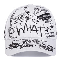 Unisex What Gossip Graffiti Print Baseball Caps Spring Autumn Outdoor Adjustable Casual Hats Sunscreen Hat