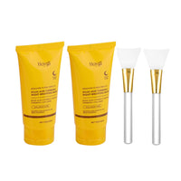 2pcs Collagen Overnight Facial Mask Deep Pore Cleansing Peel off Oil Control Turmeric Night Face Mask for Skin Care