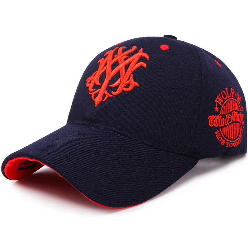 2025 New totem Flame Baseball Cap Men's women's European and American net red Cap Spring and Summer Sun Shading Smbroidered Hat
