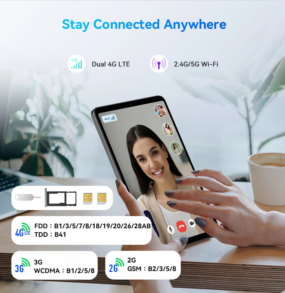 HEADWOLF FPad5/Pro Android 14 tablet 8.4 inch Max 16GB Ram 128GB/256GB ROM UFS2.1 Octa-core G99 Tablet PC Support WideVine L1