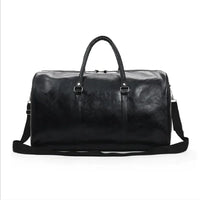 2024 Leather Travel Bag Large Duffle Independent Big Fitness Bags Handbag Bag Luggage Shoulder Bag Black Men Fashion Zipper Pu