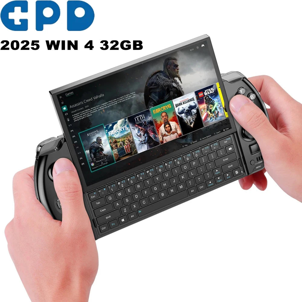 GPD 2025 WIN 4 32GB Memory RAM 1TB 2TB Hard Disk AMD 8840U HX370 Processor Handheld Gaming Portable Laptop Touch Screen Mini PC