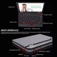 7 Inch Mini Laptop Intel N95 Notebook Touch Screen Portable Netbook Windows 11 Mini PC Micro Computer Bluetooth 4.2 16GB 1TB