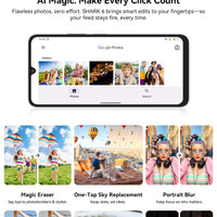 Blackview SHARK 6 AI Smartphone Android 15 Unisoc T8100 5G Mobile Phone 6.88'' Display 120Hz,  8+16GB RAM,128GB+2TB ROM, 5000mAh