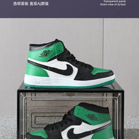 Transparent shoe box, hard box, magnetic storage, acrylic doll bag, hand-held storage box rack, front side opening shoe cabinet