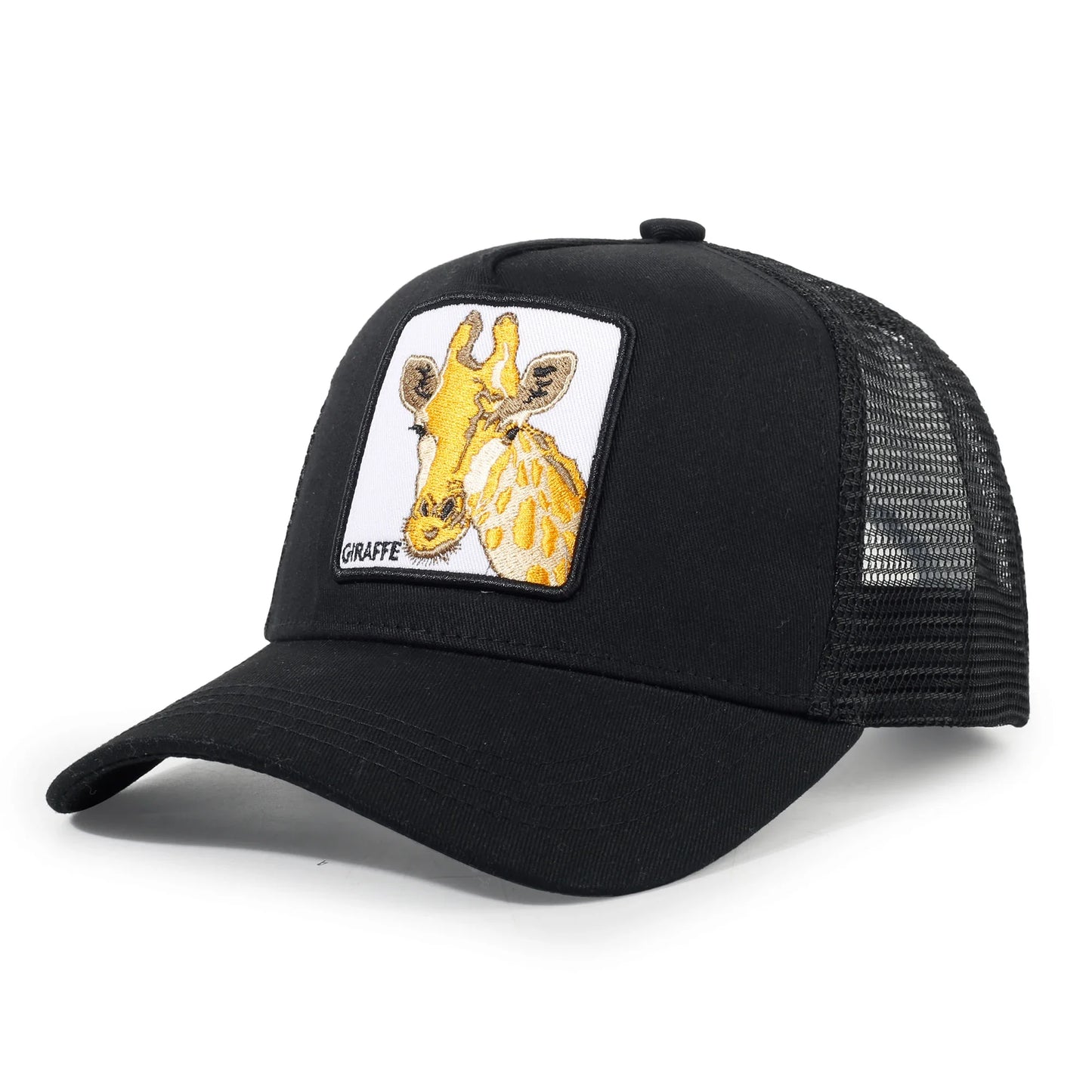 Men's Cartoon Animal Embroidered Baseball Caps Male Snapback Mesh Hats Hip Hop Caps for Men Female Outdoor Mesh Sun Hat