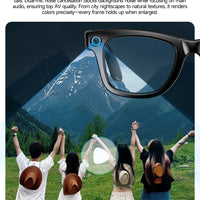 2025 New Smart Glasses With Red Coated Lenses W610 800W HD Camera 32GB Photo Video Shooting AI Translation Recognition Glasses