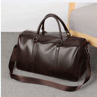 Retro New Short Trip Bag Large Capacity Sports Motorcycle Training Pu Waterproof Leisure Fitness Bag