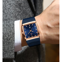 POEDAGAR Luxury Fashion Men Clock Stainless Steel Mesh Date Waterproof Luminous Man Wristwatch Quartz Casual Men's Watches Reloj