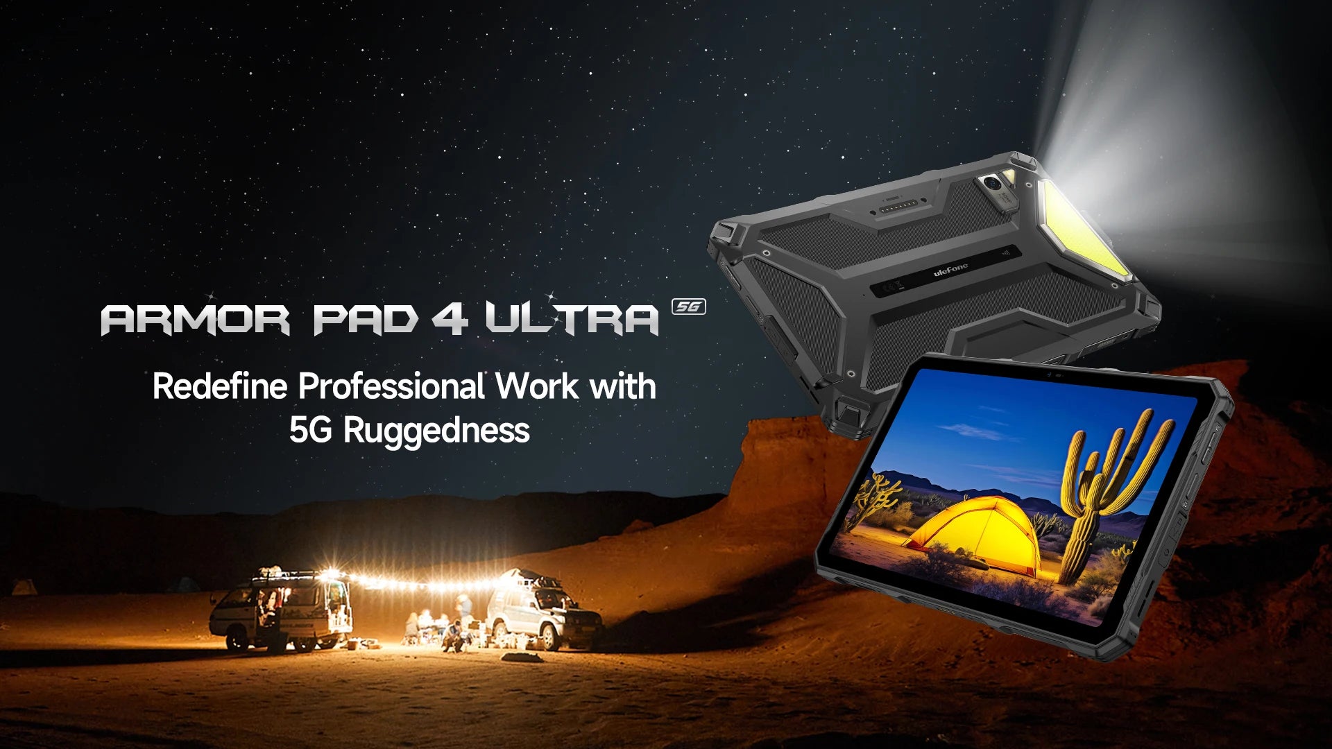 5G Rugged Tablet Ulefone Armor Pad 4 Ultra IP68/IP69K LED Light 11800mAh Battery,fast charging 16GB+256GB 50MP
