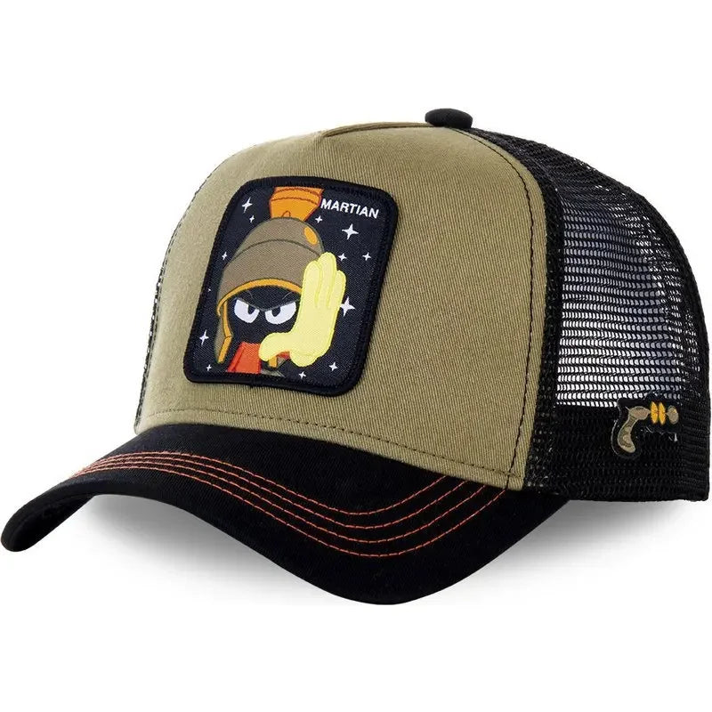 Hot Sale Unisex Anime Cartoon Baseball Cap For Men Women High Quality Patch Draw Snapback Hip Hop Dad Cap Men Trucker Mesh Hats