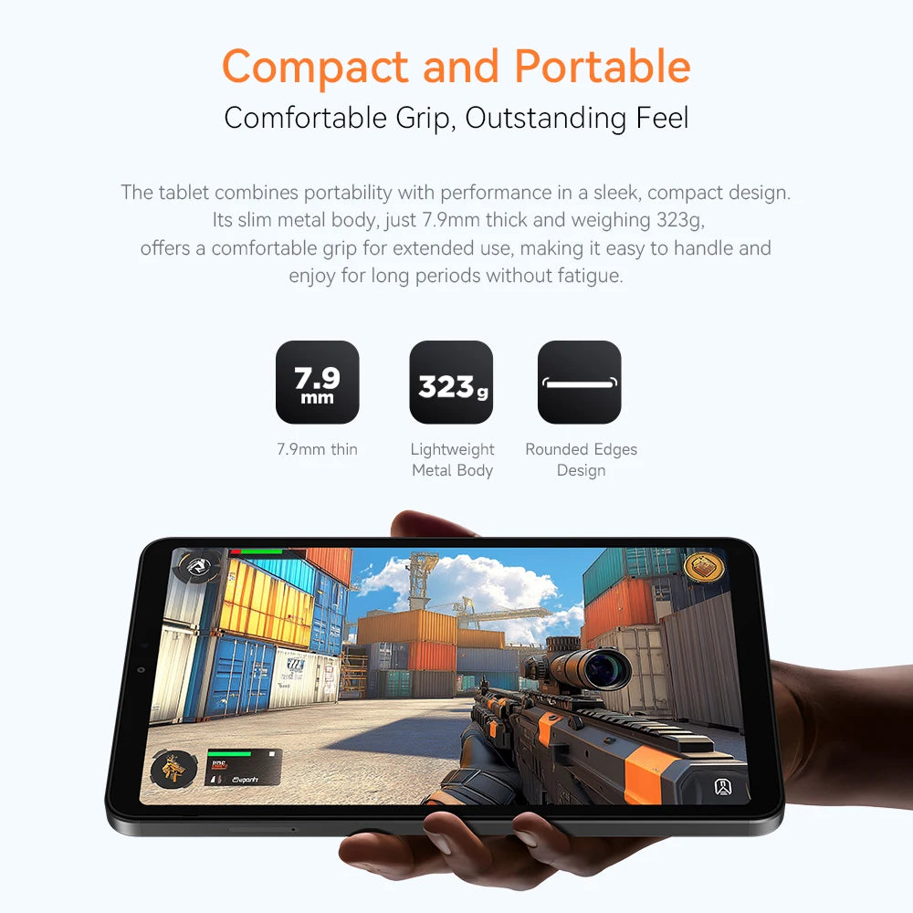 Alldocube iPlay 60 Mini Turbo 8.4" 8+128GB Tablet Android 14 Snapdragon Power Dual Speakers 4k Video Decoding 5500mAh