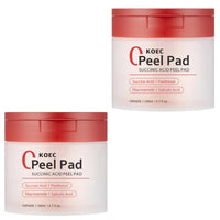 70pcs Red Succinic Acid Peeling Pads Gentle Exfoliation Peeling Pads With Succinic Acid Skin Acnes Cleaner Toner Pads