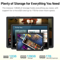 ANRY 10.95 Inch Tablet Android 15 HD Display 12GB RAM 128 ROM Fast Charging 8000mAh 5G WiFi Octa-Code Android Tablets with Case