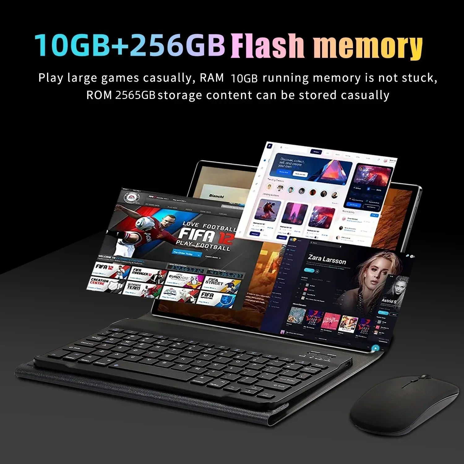 2024 Original HD4K Tablet PC Pad 6 Pro Android 13 12GB+512GB 10000mAh Snapdragon 888 Bluetooth WiFi Tab tablets 10 inch android