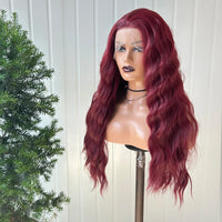 AIMEYA Yellow Hair Cosplay Synthetic Lace Front Wigs for Women Long Loose Wave Wig Free Part Heat Resistant Fiber Synthetic Wig