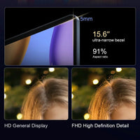 15.6 inch Laptop Computer Intel Celeron N4000 Notebook PC Fingerprint Unlock Windows 11 Pro 16GB RAM 1TB SSD 1920*1080P Laptops
