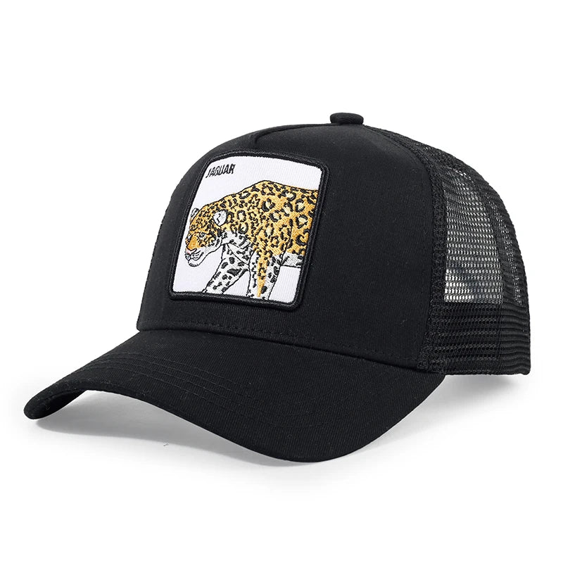 Animal Embroidery Color Block Cartoon Baseball Hats New Men Women Mesh Sunshade Casual Breathable Fashion Versatile Trucker Caps