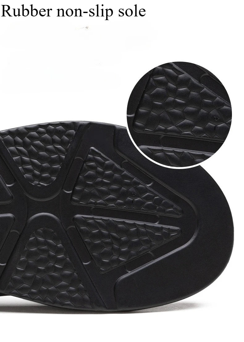 Luxury Men's Genuine Leather Sandals Classic Roman Men Shoes Slippers Soft Comfortable Men Non-slip Walking Slippers Footwea