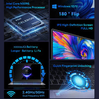 BYONE 15.6 Inch Celeron N5095 Laptop 8GB DDR4 RAM 256GB 512GB SSD Windows 11 IPS Business Ultrathin Portable Notebook Computer