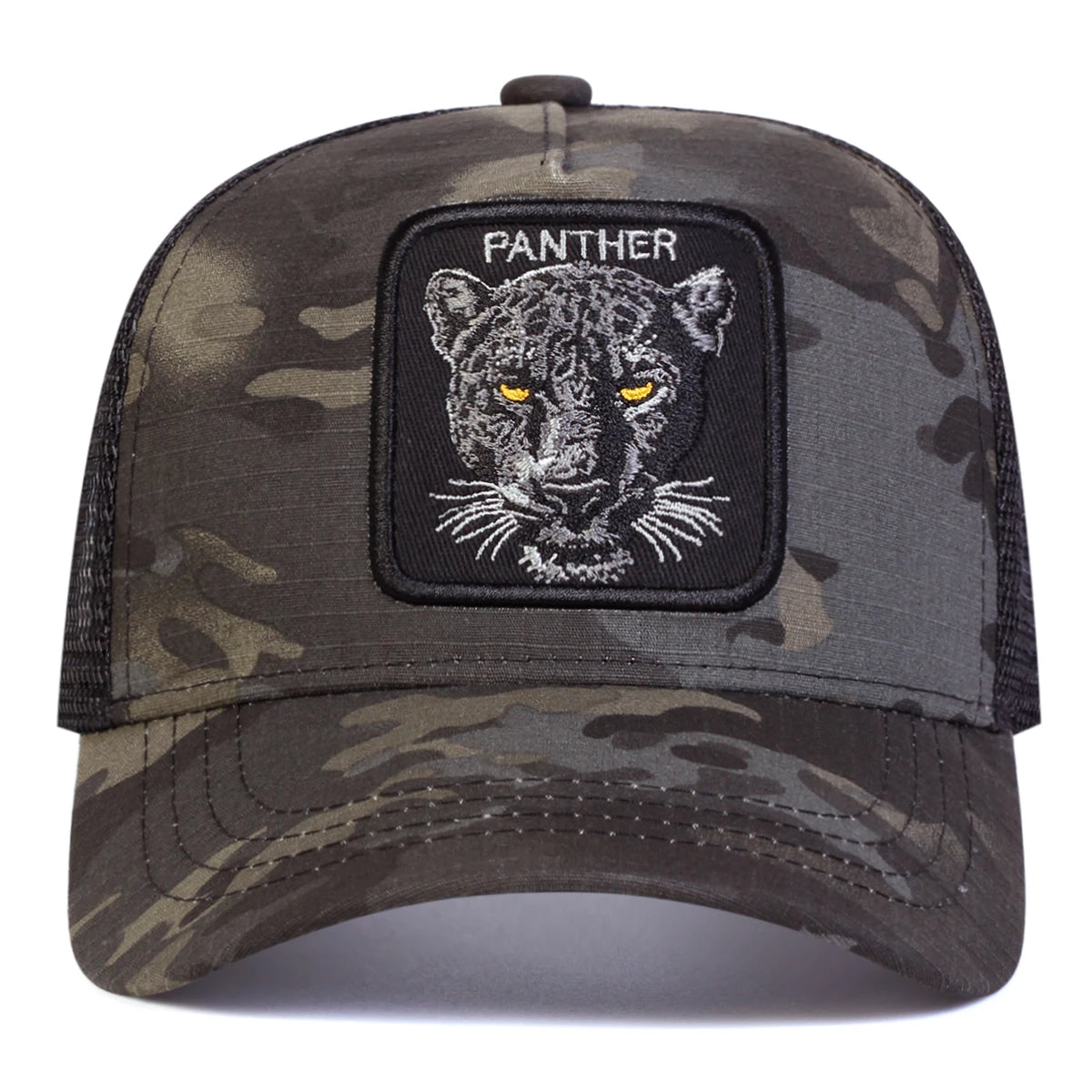 Unisex PANTHER Embroidery Baseball Net Caps Spring and Summer Outdoor Adjustable Casual Hats Sunscreen Hat