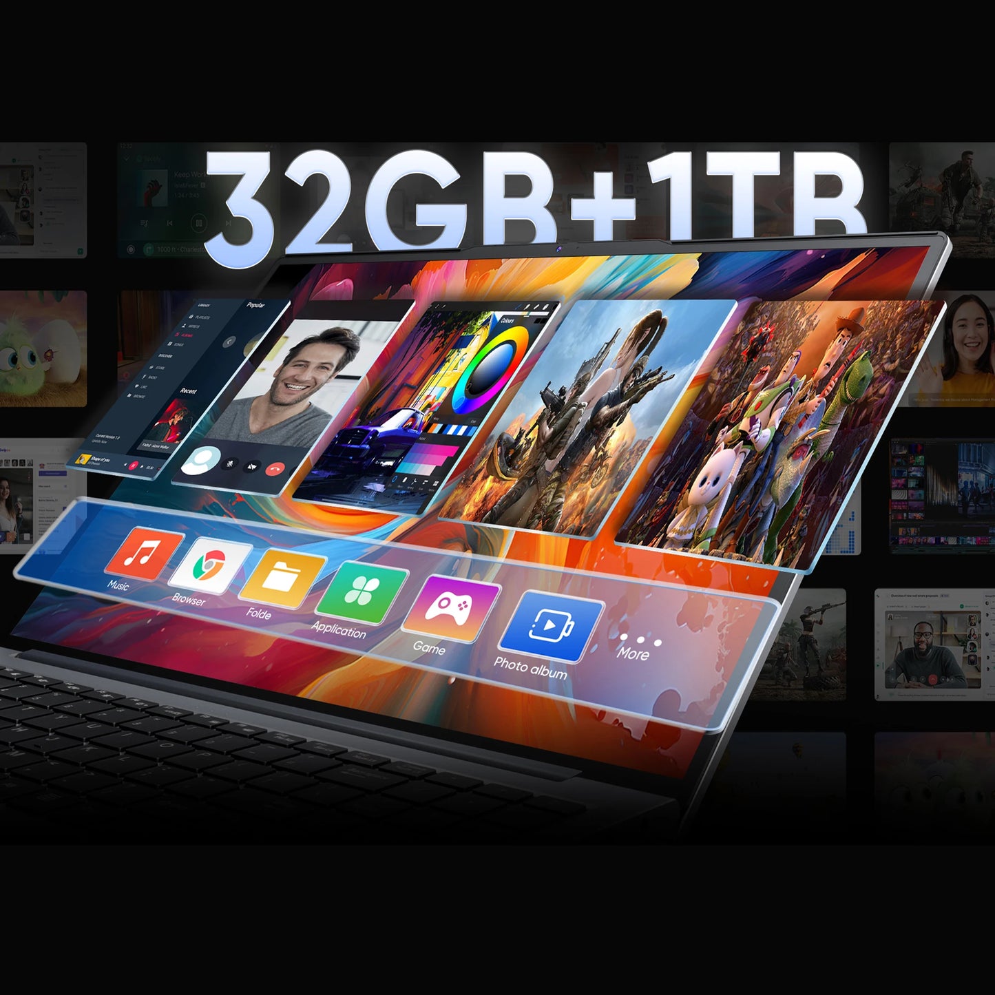 N-one NBook Turbo Intel i7-13620H 16 inch Gaming Laptop 32GB+1TB SSD Computer 1920*1200, 5000mAh, Wi-Fi 5,Bluetooth 4.2,10C/16T