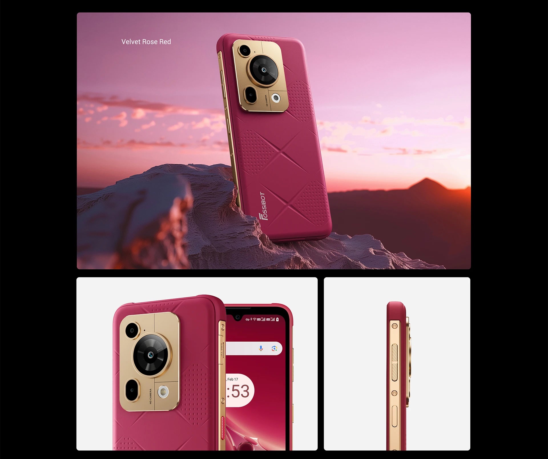 Fossibot F112 PRO 5G Rugged Smartphone 6.88" HD+ 7150mAh 24GB(8+16) 256GB Mobile Phone 50MP Environmentally Friendly Cellphone