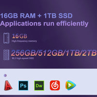 15.6" Ultra Slim Laptop 16GB RAM 2TB SSD Intel N3700 Notebook Gamer  1920*1080  Display Office Study Computer PC Windows 11 Pro