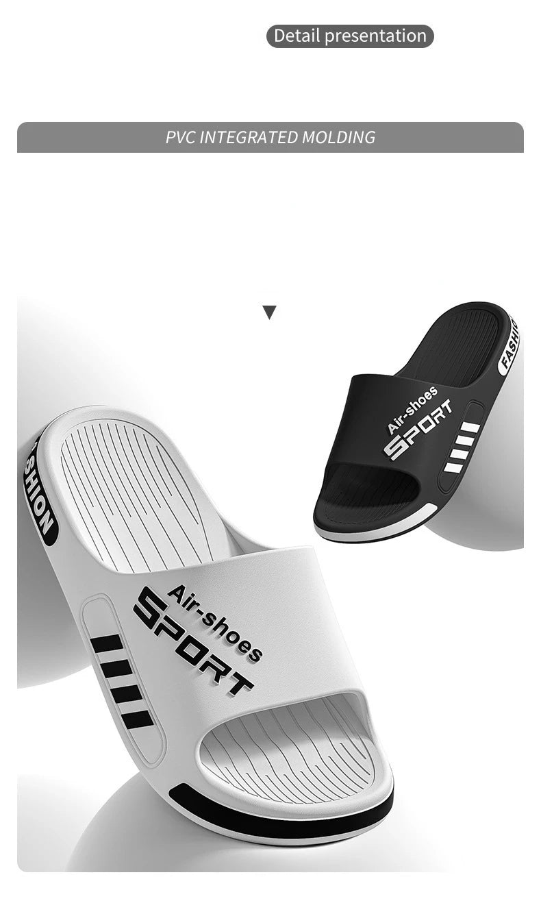 Fashion Men's Slippers Soft Sole Non-slip Men Flip Flops Comfortable Large Size Outdoor Beach Sandals Man Home Bathroom Slippers