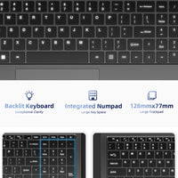 Teclast F17Plus 17.3 inch Laptop Intel N150 16GB RAM 512GB SSD Windows 11 Notebook 180° Flip Computer Backlit Keyboard mini-HDMI