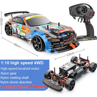 1:10 70km/H Remote Control Car 4wd High Speed Drift 2.4g Rc Car Shock Absorber Anti-Collision Rc Toys Christmas Gift