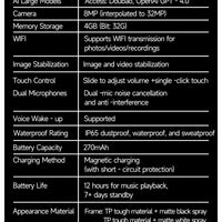 2025 New Smart Glasses With Red Coated Lenses W610 800W HD Camera 32GB Photo Video Shooting AI Translation Recognition Glasses