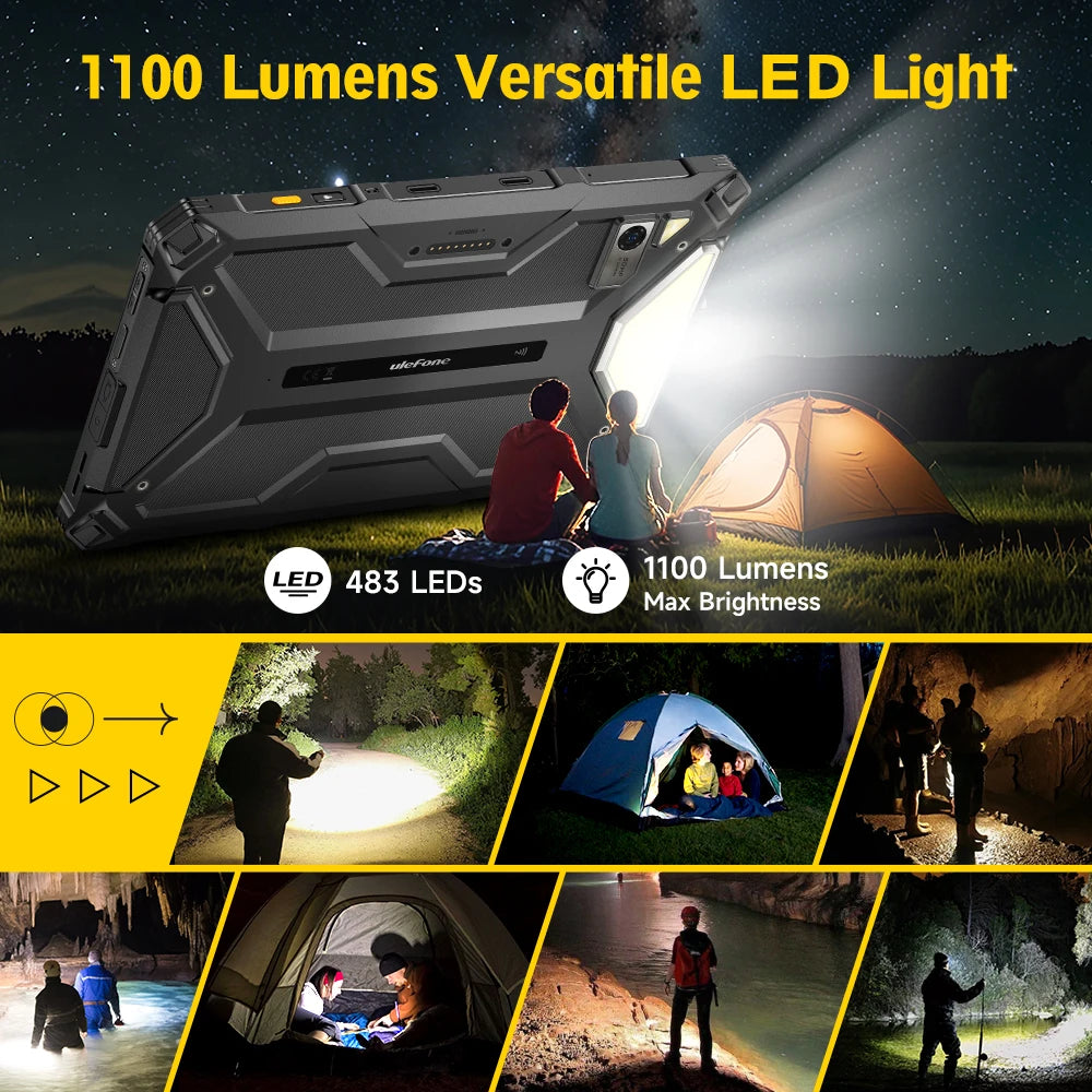 5G Rugged Tablet Ulefone Armor Pad 4 Ultra IP68/IP69K LED Light 11800mAh Battery,fast charging 16GB+256GB 50MP